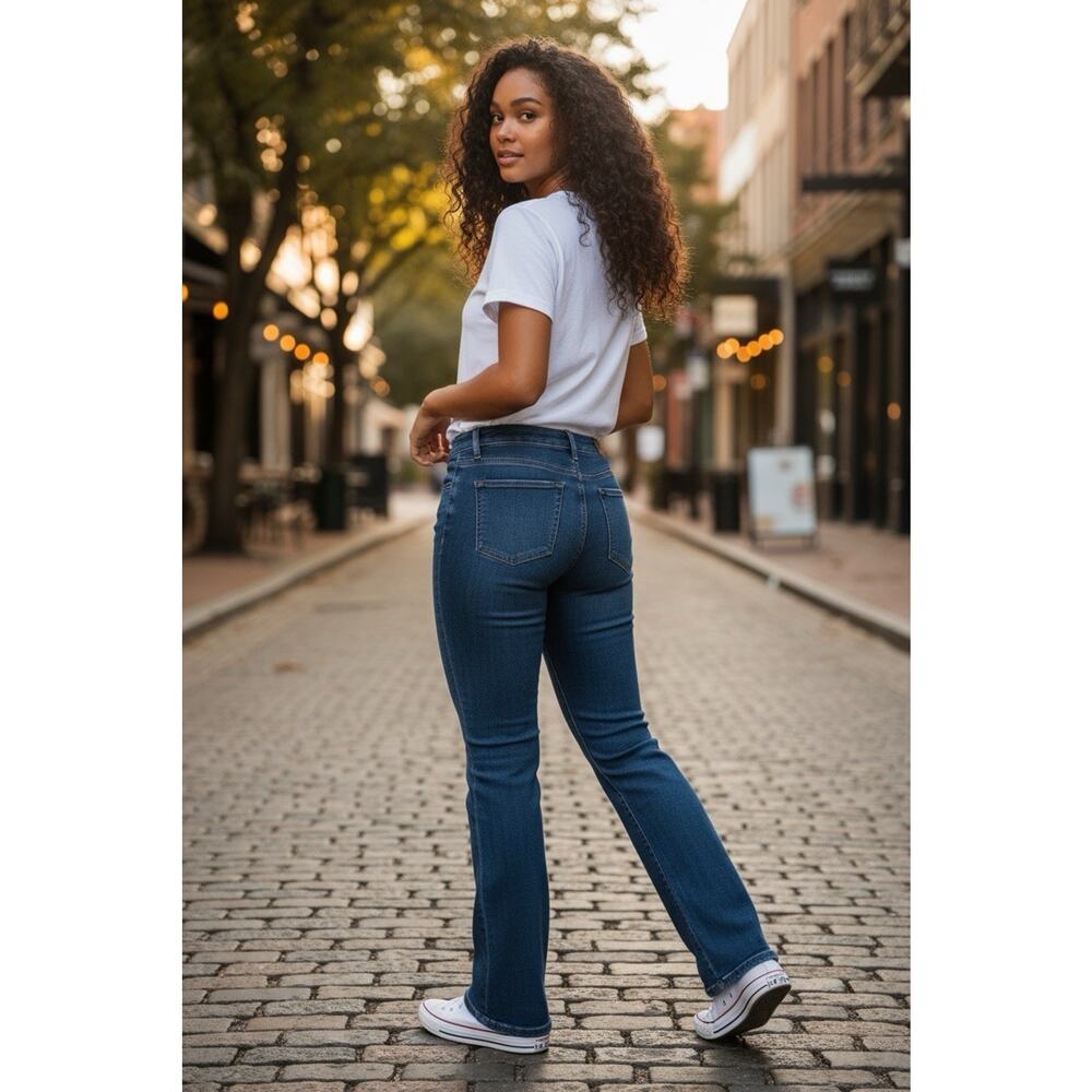Signature by Levis Strauss Modern Bootcut Jeans Womens 8 M (actual 30x30.5) Blue